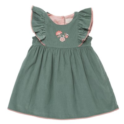 画像1: 【セット販売】アルベッタ・カーディガン(ブルー)&グリーン・コーデュロイドレス_6ヶ月〜6歳用