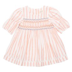 画像8: 【セット販売】アルベッタ・カーディガン（ブルー）&ピンクストライプスモッキングドレス_6ヶ月〜6歳用 (8)